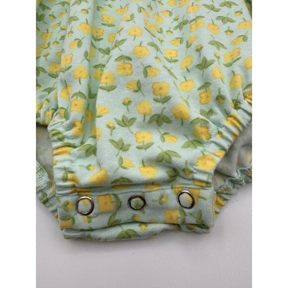 Serendipity Bubble Romper by Shrimp and Grits 12m Floral Yellow Ruffles - Picture 3 of 9